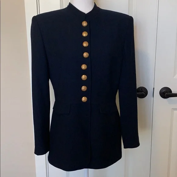 Lauren Ralph Lauren navy blue pea coat. - Picture 1 of 8
